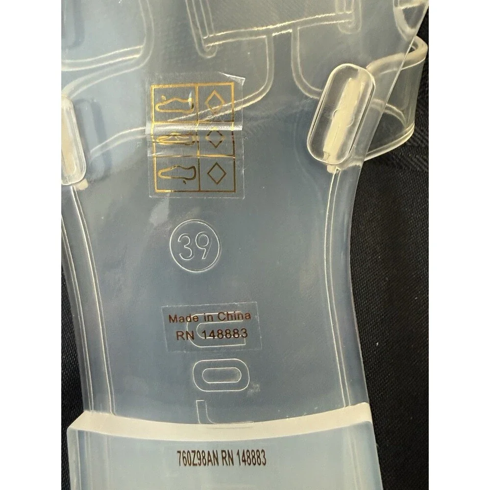 Bibi Lou Holly Jelly Slip On Slides From Anthropologie Size EU 39 8-8.5 Clear